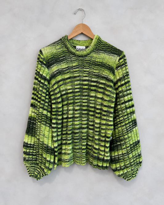 GANNI, Neon Melange Sweater, S