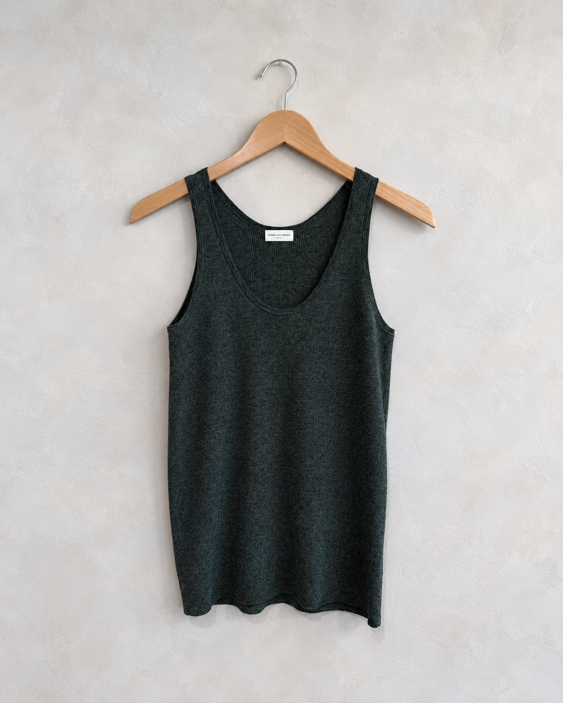 Dries Van Noten ribbed tank on wooden hanger