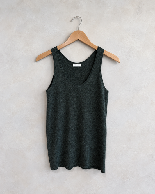 Dries Van Noten ribbed tank on wooden hanger