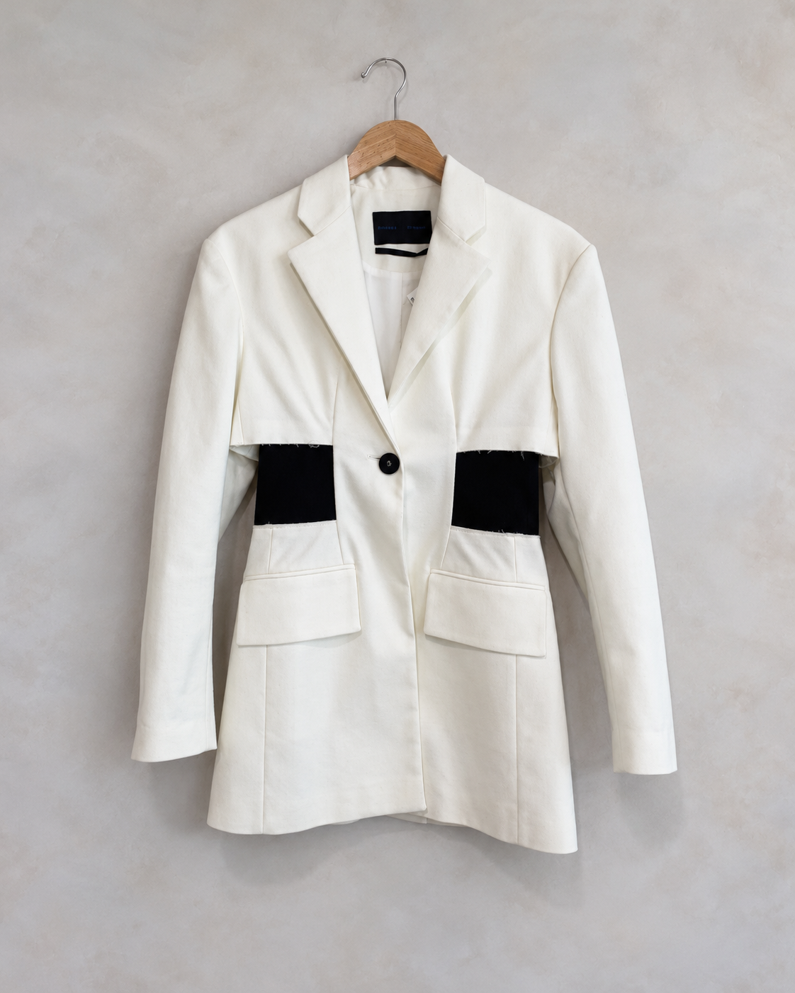 PROENZA SCHOULER, Black & White Blazer, 4 on a wooden hanger