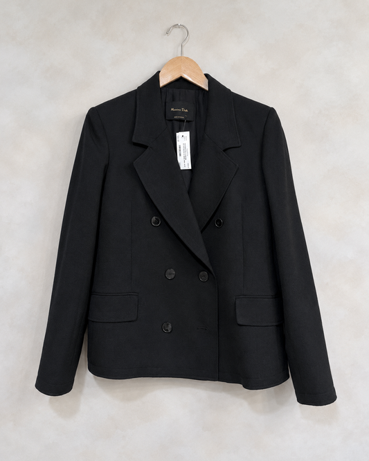MASSIMO DUTTI, Double Breasted Wool Blend Blazer, 8