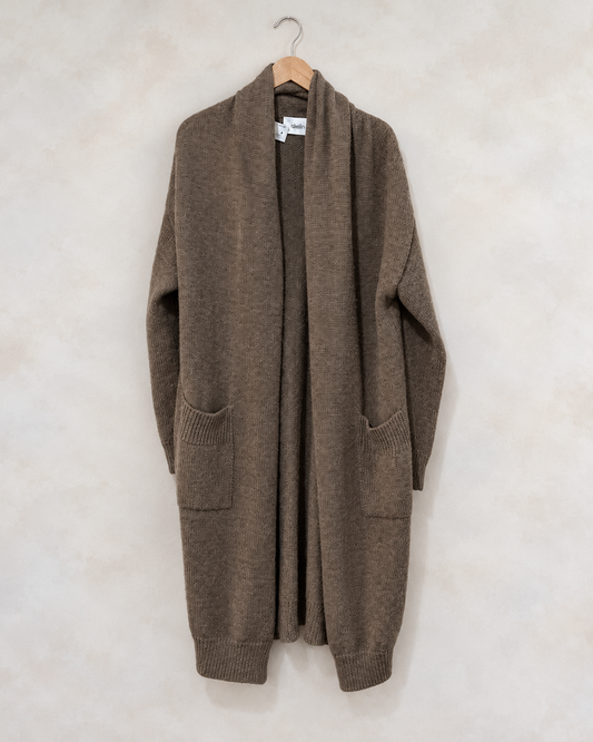 SSKEIN, Long Open Alpaca Blend Cardigan, OS