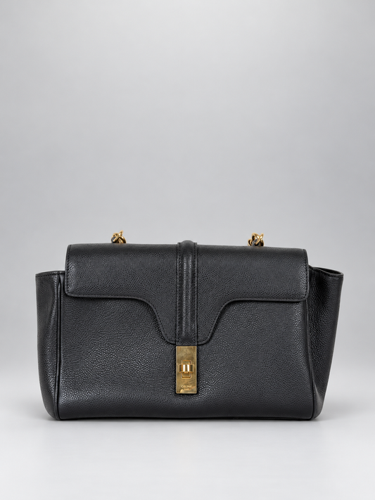 CELINE Teen Soft 16 Shoulder Bag- Black