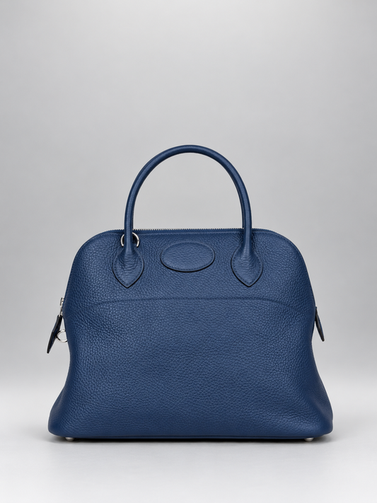 HERMES Bolide Rigide 31 Epsom Leather- Blue Sapphire