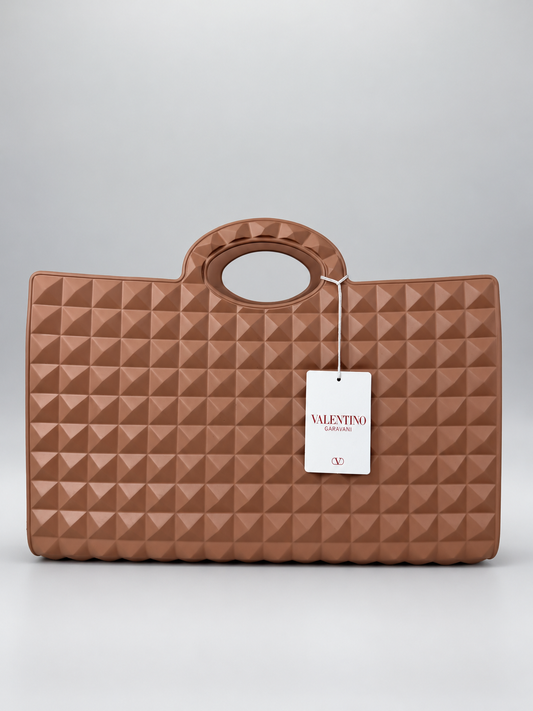 VALENTINO Le Troisieme Rubber Tote - Tan