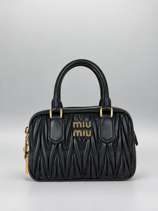 MIU MIU Baulette in Pelle Matelasse MSRP $3150- Black