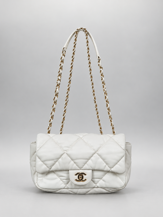 Chanel 2020 Quilted Lambskin Medium Bubble Flap