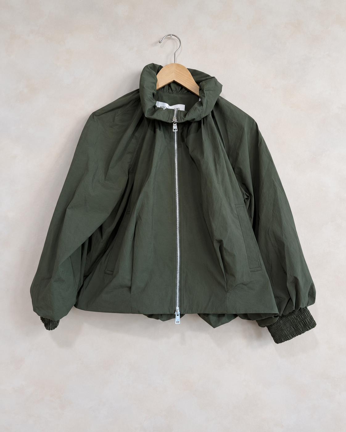 VERONICA BEARD, Circe Short Zip Jacket, 4 on a wooden hanger