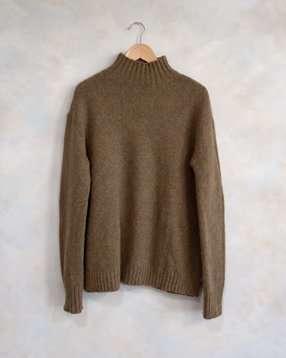 JENNI KAYNE, Alpaca Wool Blend Turtleneck Sweater, M on a wooden hanger