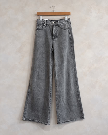 VERONICA BEARD, Kasey Mid Rise Wide Leg Jeans, 26 on a wooden hanger