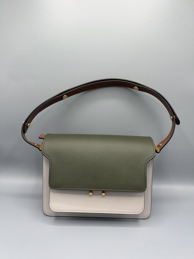 MARNI, Tri Colored Trunk Bag, Olive