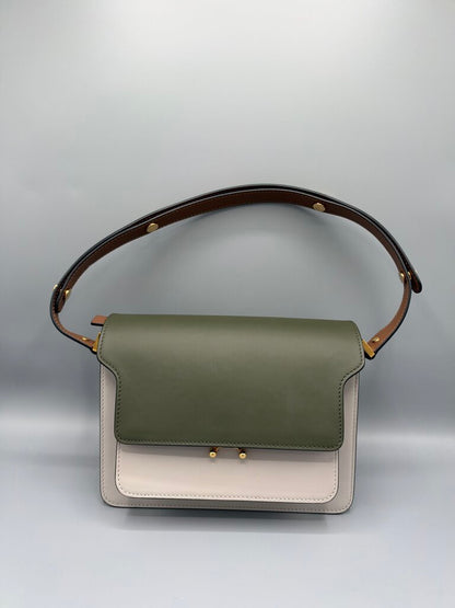 MARNI, Tri Colored Trunk Bag, Olive