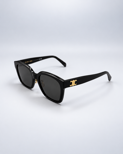 Sunglasses on a soft pale gray studio background