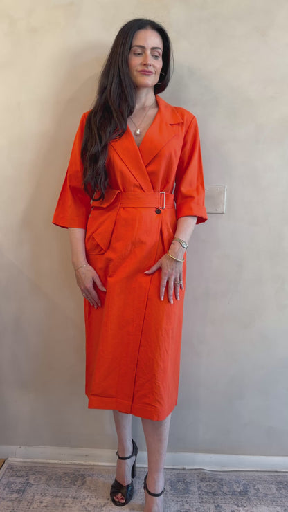 Dries Van Noten Collar Dress - Orange