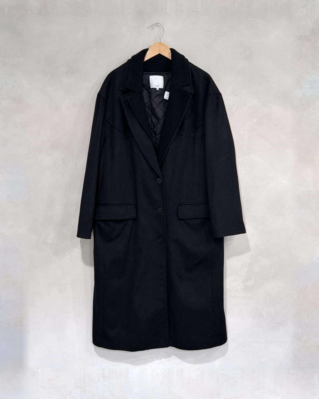 TIBI, Long Wool Coat W Zip Out Vest, L