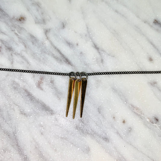 Betsy & Iya "Bandlands" Spike Necklace, Mixed Media